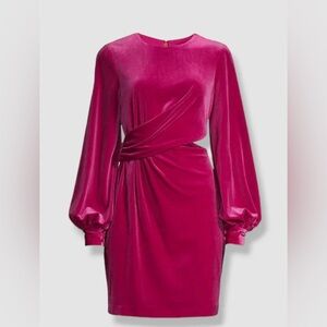 One 33 Social Fuschia Velour Women’s dress size 6 MSRP $355.00